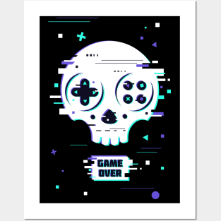 SKULL GAME OVER Posters and Art